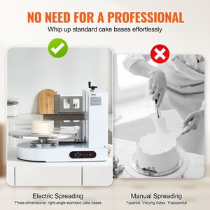 Macchina per Decorazione Torte a Basso Rumore, Attrezzatura Regolabile per Spalmare e Rivestire la Crema, per Glassare Torte - Product Image 4