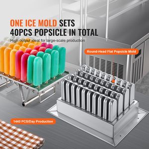 Máquina Comercial para Hacer Helados con Molde Individual de Acero Inoxidable, Nueva, 40 Unidades, Máquina para Hacer Helados en Forma de S - Product Image 3