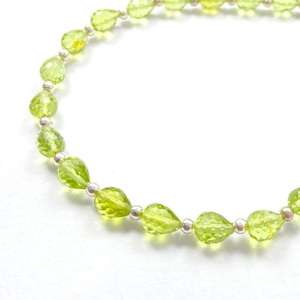 100% Natural <b>Peridot</b> Faceted Teardrop Shape Center Drill Gemstone Beads 5-6 MM Approx. Olive Green 8 Inch Strand Jewelry Making - Product Image 3