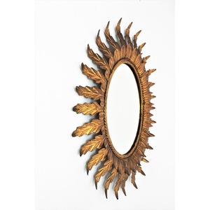 High Standard Quality Oval Metal <b>Wall</b> Mirror With <b>Leaf</b> Pattern Handmade Traditional <b>Decorative</b> Frame - Product Image 2