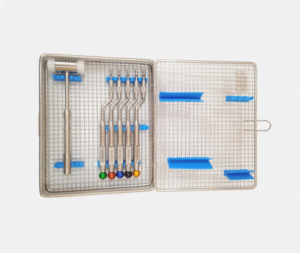 Juego de 6 instrumentos manuales de acero para osteotomía, martillo y fresa, para cirugía dental, implantes, elevación de seno y cirugía ósea en cirugía de implantes dentales - Product Image 1