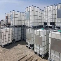 Réservoir IBC blanc de 1000 litres, fût carré en plastique pour le stockage d'eau ou d'essence, avec options en matériau ferreux durable noir ou bleu
