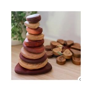 Blocs de construction en bois, ensemble de jeu Montessori pour enfants de 5 à 7 ans, jouet éducatif coloré unisexe - Product Image 6