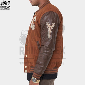 High Quality Varsity <b>Jacket</b> Men and Women Chenille Embroidery Leather Sleeves Custom Baseball Letterman Varsity <b>Jacket</b> - Product Image 5