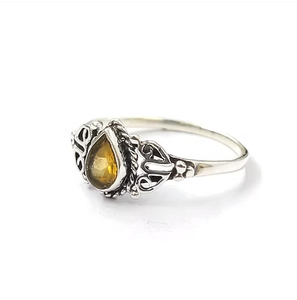 Trendy Citrine <b>Ring</b> (1.6 Grams) <b>Crafted</b> in 925 Sterling Silver Daily & Any Occasional Wear - Product Image 3