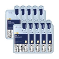 Maschera viso idratante Mediheal Derma Plus Birch (10 pezzi, 1 confezione) con ingredienti a base di erbe - Scontata - Product Image 1