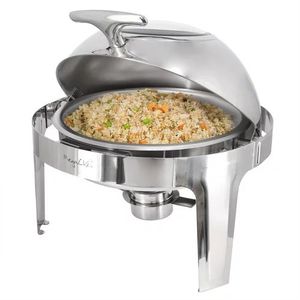 Elegante Calentador de Comida Rectangular Tipo Buffet con Acabado Dorado en Acero Inoxidable y Tapa para Uso en Hoteles, Hogares y Servicios de Catering - Product Image 4