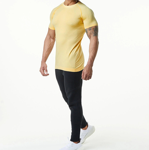 Hot Selling Custom T-<b>Shirts</b> For <b>Men</b> Spandex Polyester Crew Neck Sporty Short Sleeve <b>Compression</b> Dry Fit T-<b>Shirts</b> on Best Sale - Product Image 5