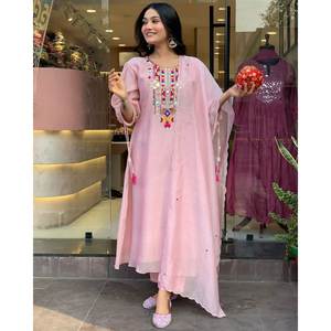 Parte superior e inferior de diseñador con Dupatta para ropa de fiesta Talla XL - Product Image 5