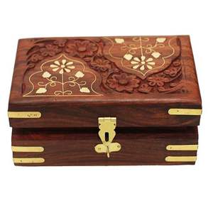 Luxury Wooden Printed Storage <b>Box</b> For Jewelry <b>Keepsake</b> Multipurpose With Hinged Lid For Vintage Homedecor Wedding Gifting <b>Box</b> - Product Image 6
