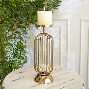 Porte-bougie en métal élégant de haute qualité pour Noël, Pâques, la Saint-Valentin, les mariages, les fêtes, les anniversaires, l'intérieur de la maison à bon prix - Product Image 2