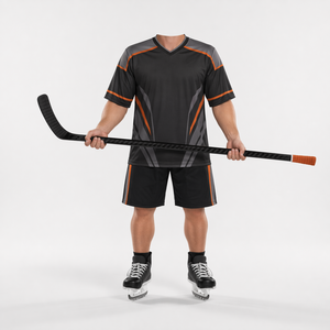 Maillot de hockey sur glace pour sports d'équipe, personnalisable par sublimation, en tissu polyester, grande taille, uniforme de match - Product Image 5