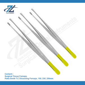 Pinces chirurgicales micro-dentaires Adson 12 cm en acier inoxydable TC, pinces plates, instrument manuel, emballage en sachet, CE - Product Image 5