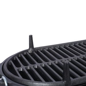 Griglia a Carbone Portatile in Acciaio per Esterni con Piastra in Ghisa 100% Smaltata, Durevole e di Piccole Dimensioni - Product Image 2