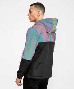 Sudadera con Capucha Reflectante de Bloques de Color para Hombre, Estilo Casual, Precio Económico, Venta al por Mayor - Product Image 2