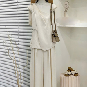 Conjunto de Dos Piezas Largo, Sólido, Informal, Ajustado, para Verano, Ropa de Mujer, Cómoda, Natural, Ecológica, Lavable y Personalizable - Product Image 2