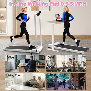 Tapis Roulant Pieghevole 2-in-1 con Manubrio Inclinabile, Scrivania Portatile e Vibrazione, Telecomando - per Esercizi a Casa - Product Image 4