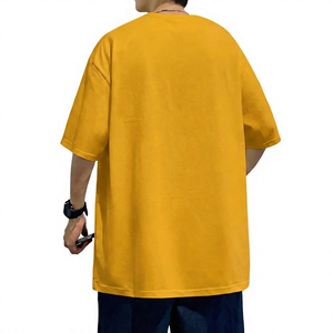 Camiseta de Algodón Lisa Extra Grande para Hombre, Manga Corta, Cuello Redondo, Color Sólido, Ropa Casual - Product Image 2