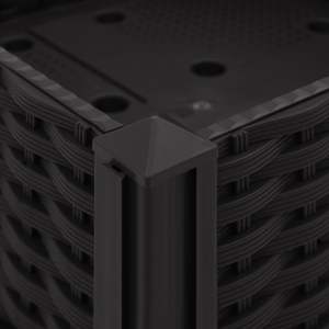 Inserts décoratifs moyens en polypropylène noir pour pots de fleurs et jardinières, design de jardinière surélevée - Product Image 6