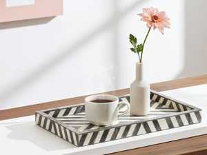 Handmade Art Deco Bone Resin Inlay Rectangle Serving <b>Tray</b> High Quality Natural Bone Movable Competitive Price for Diwali - Product Image 3
