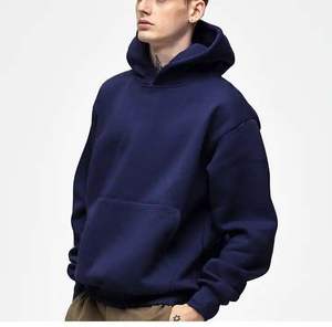 เสื้อฮู้ดดี้ผ้าฝ้ายแบบสั่งทำ OEM สไตล์สตรีทแวร์ทรงโอเวอร์ไซส์ ฮิปฮอป แบบสวมหัว มีฮู้ด ดีไซน์ไหล่ตก บุซับใน ใส่ได้ทั้งชายและหญิง - Product Image 1