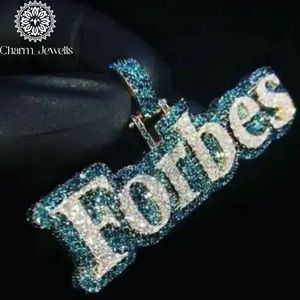 จี้ Charm_Jewells เงินแท้ 925 ประดับเพชรโมอิสซาไนต์ รูปตัวอักษร Forbes ชุบทอง 18K ฝังเพชรแบบไมโคร สไตล์ฮิปฮอป สำหรับทุกเพศ ใส่ได้ทุกวัน - Product Image 4