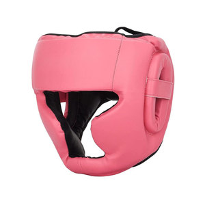 Professional Leather Boxing Headgear Double Visor Face Protection Breathable Sparring <b>Training</b> <b>Head</b> Guard Wholesale - Product Image 5