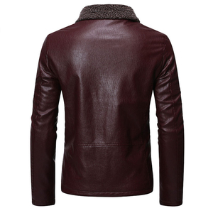 Veste en toile de coton et cuir pour homme, col montant, imperméable, coupe-vent, respirante, écologique, personnalisable - Product Image 2