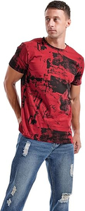 Camiseta de algodón grueso con corte personalizado, estilo vintage, lavada, para hombre, con estampado digital de camuflaje real, camiseta de camuflaje personalizada para hombre - Product Image 6