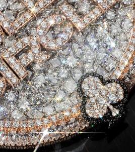 จี้ห้อยคอทรงวงกลม ZAWO HOUSE รุ่น Custom Billion Dollar ประดับเพชรโมอิสซาไนต์ VVS1 เงินแท้ 925 สไตล์ฮิปฮอป สำหรับผู้ชาย - Product Image 5