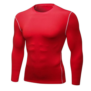 <b>Men</b> Long Sleeve <b>Compression</b> Rash Guard Quick Dry Athletic Fitness <b>Shirt</b> Red Blue Purple - Product Image 5