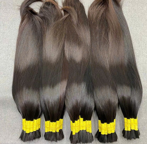 Cheveux naturels vietnamiens de qualité supérieure 100 % vierges, en vrac, super double drawn, doux, soyeux, lisses, sans nœuds, brillance naturelle - Product Image 1