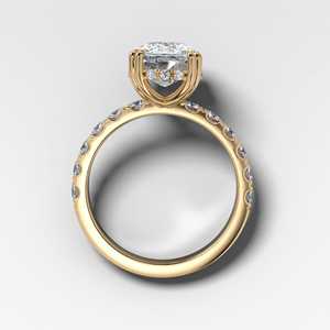 3 CT Cushion Lab Grown Diamond Halo <b>Ring</b> 10K 14K 18K Solid Gold 925 <b>Silver</b> Pave Accent Engagement <b>Ring</b> Wholesale Manufacturer - Product Image 3