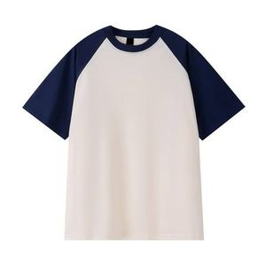 Camiseta de Hombre con Mangas Raglán en Contraste, 100% Algodón, Cuello Redondo, Manga Corta, Tejido de Punto, Informal, para Verano - Product Image 4
