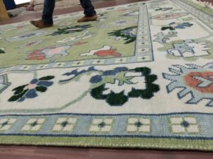 Alfombra de Lana Oushak Anudada a Mano, Alfombra Grande con Diseño Floral, Alfombra Oriental Tradicional en Tonos Pastel para Sala de Estar o Decoración de Hotel - Product Image 5