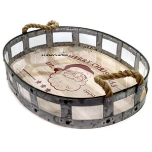 Plateau de Noël en métal galvanisé de qualité supérieure, design japonais attrayant, plat de sublimation vierge pour décoration de table - Product Image 1