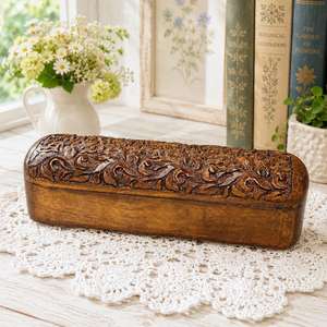 Affordable Wooden Keepsake Storage <b>Box</b> for Jewelry, Gifts, <b>Memories</b> and Small Accessories with Rustic Vintage Handcrafted Design - Product Image 2