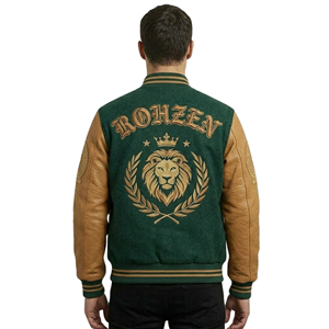 High Quality ODM OEM Customized <b>Mens</b> Polyester/Cotton Varsity <b>Jacket</b> Embossed Front Winter Waterproof Eco-Friendly Baseball - Product Image 2