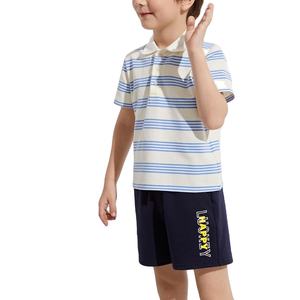 Prix de gros Vêtements d'été pour garçons en coton à manches courtes Polo enfant avec broderie logo personnalisé Tenue décontractée de BD - Product Image 6