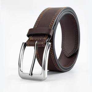 Ceinture à boucle ardillon pour hommes, ceinture d'affaires noire de haute qualité, en cuir PU pour hommes - Product Image 5