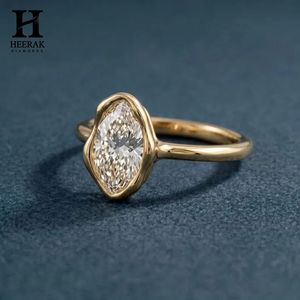 Bague personnalisée en moissanite marquise avec sertissage organique, unique, ondulée, entièrement sertie, en or, fabrication de joaillerie fine - Product Image 5