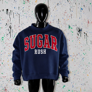 Suéter de cuello alto personalizado con letras griegas Green Sugar Rush, ropa para hermandades y fraternidades, ropa universitaria, OEM ODM - Product Image 4