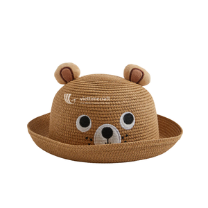 Sombrero de Paja para Niños, Sombrero de Sol de Verano con Lazo, Sombrero de Playa Ecológico para Niños Pequeños y Niñas - Product Image 3
