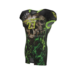 Gants pour adultes, maillot d'équipe de football américain, panneaux en maille athlétique anti-humidité, lettrage cousu sur le devant, coupe pour le jour du match - Product Image 6
