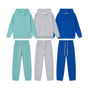 Ensemble de survêtement personnalisé avec logo pour enfants : sweats à capuche et pantalons de jogging deux pièces pour bébés, garçons et filles - Product Image 4