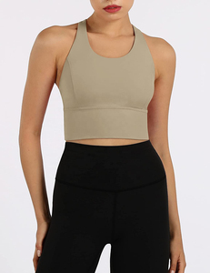 Top Deportivo Corto de Spandex Transpirable Personalizado para Mujer, Ajustado, Sin Mangas, Sexy, para Fitness y Yoga, Venta al Por Mayor - Product Image 5