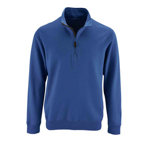 <b>Men's</b> Custom Embroidery Breathable Winter 240g Zipper 100% Cotton Polar Fleece Half Zip Long Sleeve <b>Sweater</b> - Product Image 1