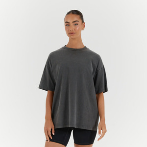 Custom Design Unisex Vintage Acid Washed Plus Size T-<b>shirt</b> Wholesale 220 GSM Heavy Cotton Loose Jersey Oversized Women T-<b>Shirt</b> - Product Image 1