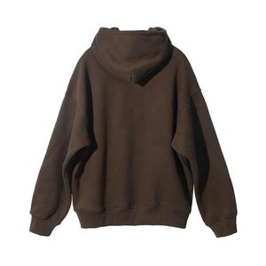 Sweat à capuche unisexe en molleton 100% coton épais, coupe oversize, épaules tombantes, personnalisable, brodé, respirant - Product Image 3
