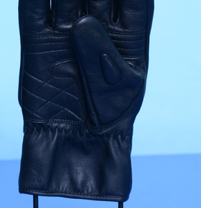 Gants de moto en cuir de vachette noir de qualité supérieure avec protection des articulations, en cuir durable, sangle de poignet réglable, pour la conduite. - Product Image 5